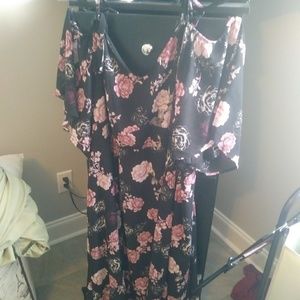 Torrid floral cold shoulder asymetrical length